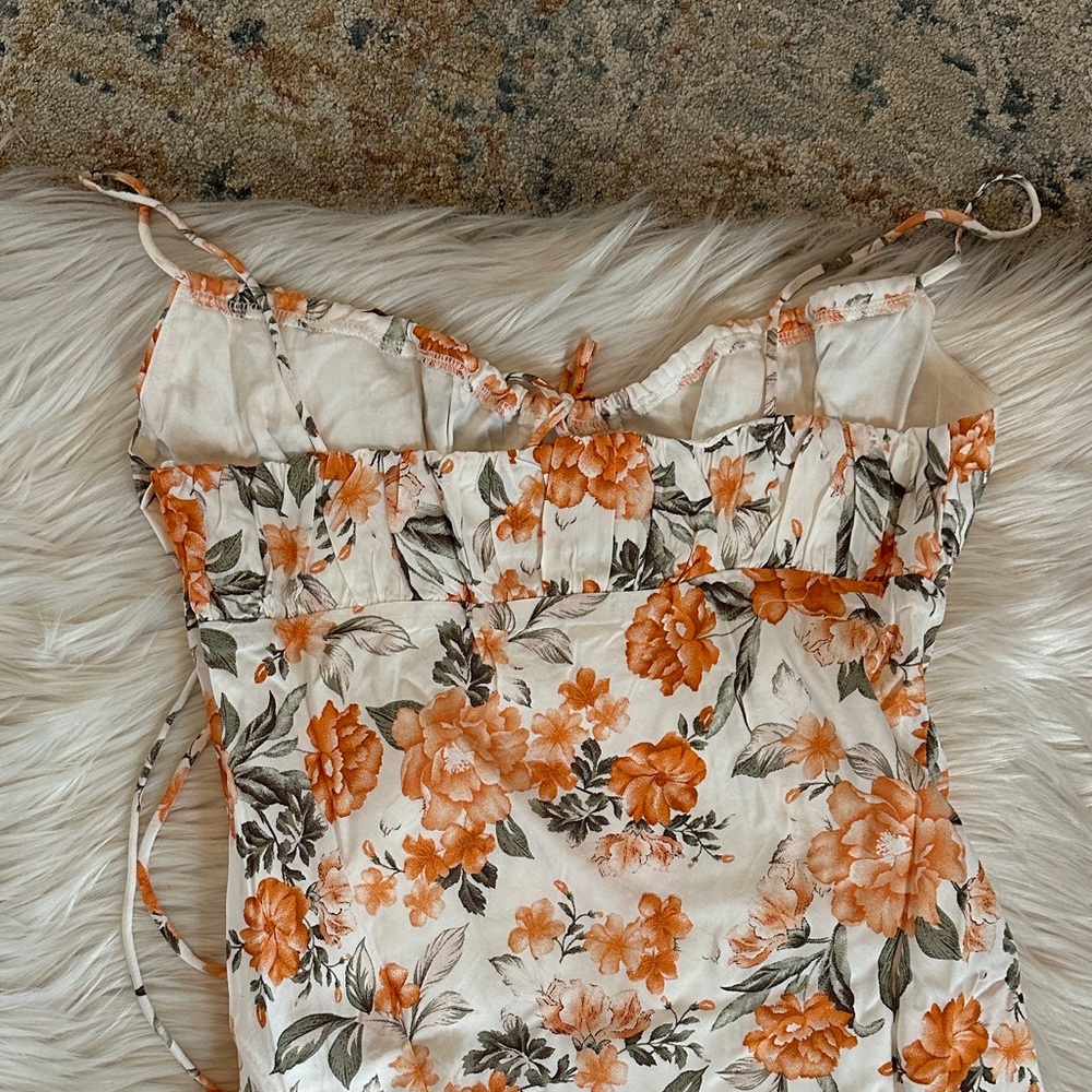 Hello Molly Orange and White Floral Maxi Dress - Picture 7 of 9